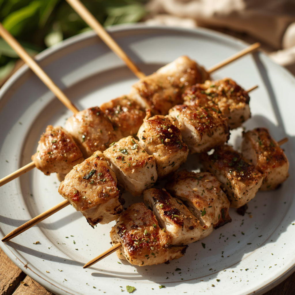 Hähnchen Souvlaki Spieße hähnchen souvlaki spieße